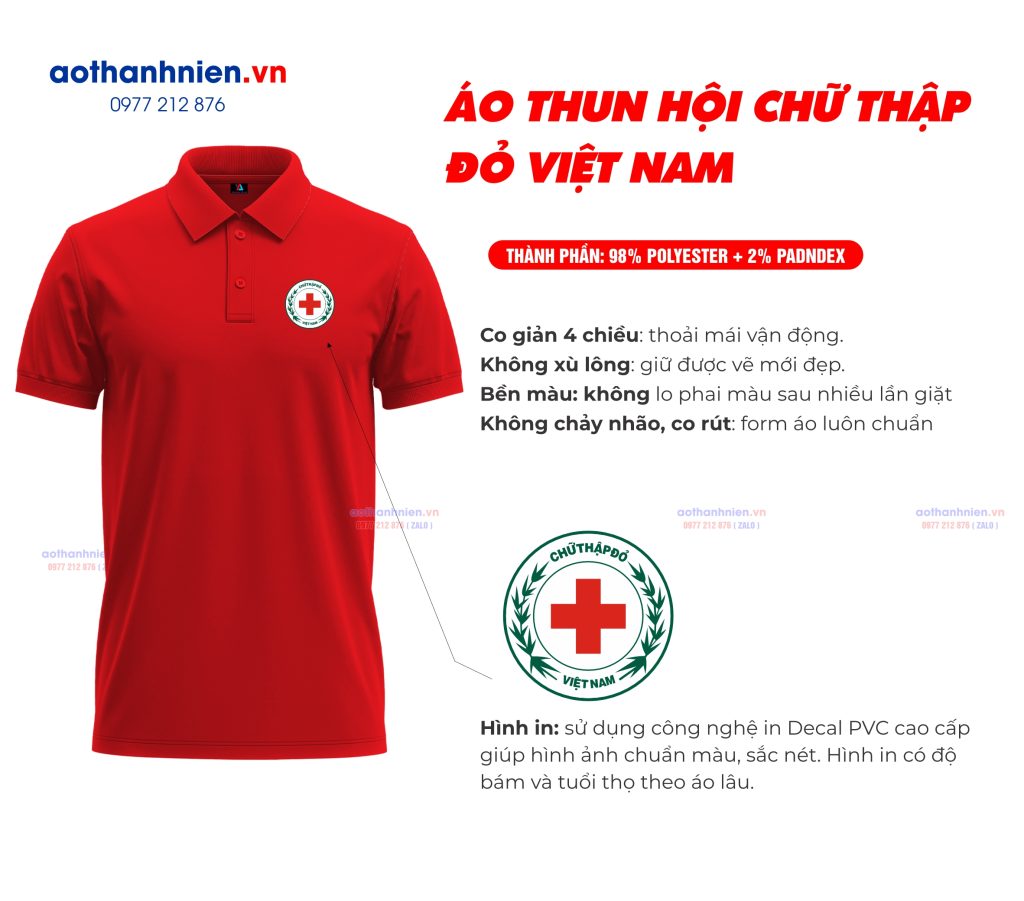 Áo thun hội chữ thập đỏ việt nam