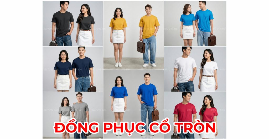Áo thun đồng Phục cổ tròn