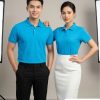 Áo thun đồng phục màu xanh ya vải poly xịn