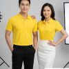 áo thun đồng phục màu vàng vải poly xịn
