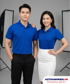 áo thun đồng phục màu xanh bích