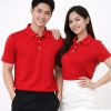 áo đồng phục màu đỏ vải poly xịn