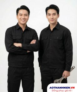 bảo hộ màu đen trơn