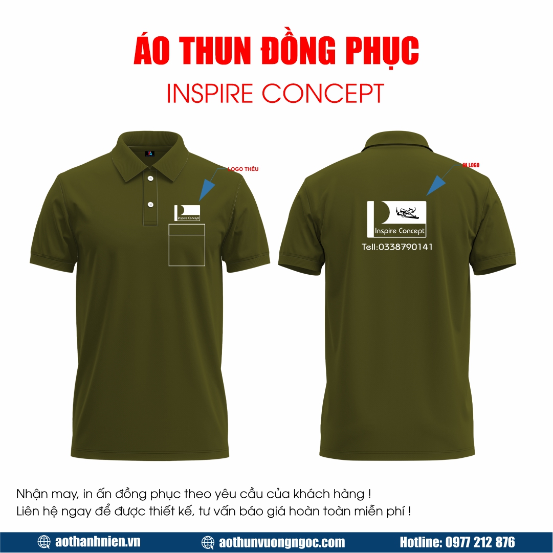 Áo thun đồng phục doanh nghiệp inspire concept đẹp
