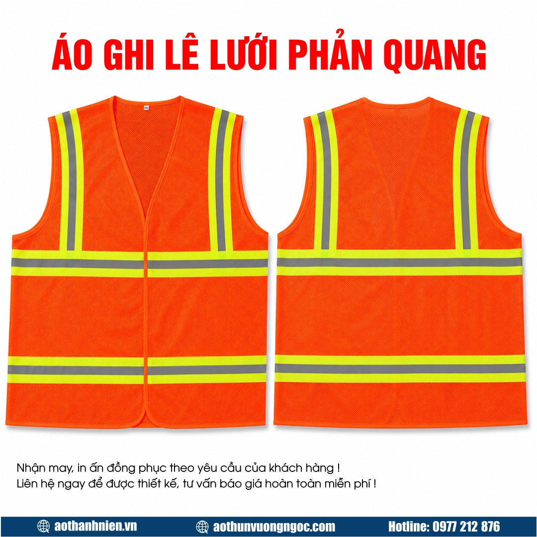 Áo ghi lê lưới phản quang PQ1