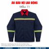 Áo Bảo Hộ Lao Động Phản Quang Xanh Đen